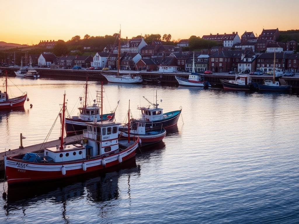 Scarborough harbour and South Bay seafront on the Yorkshire Coast